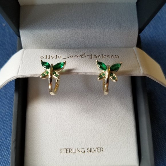 🪅🎄Olivia & 🎄🪅Jackson 🎉🎈GREAT GIFT🎈🎉 Sterling Silver Butterfly Ergs NWT&B - Picture 3 of 5